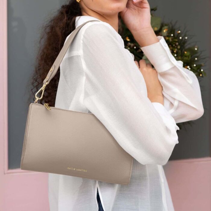 Katie Loxton Reya Small Shoulder Bag - Light Taupe
